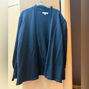 Black Open Front Cardigan